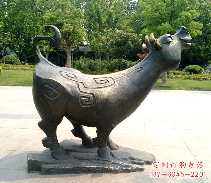山东十二生肖铜雕塑,中领领先一步
