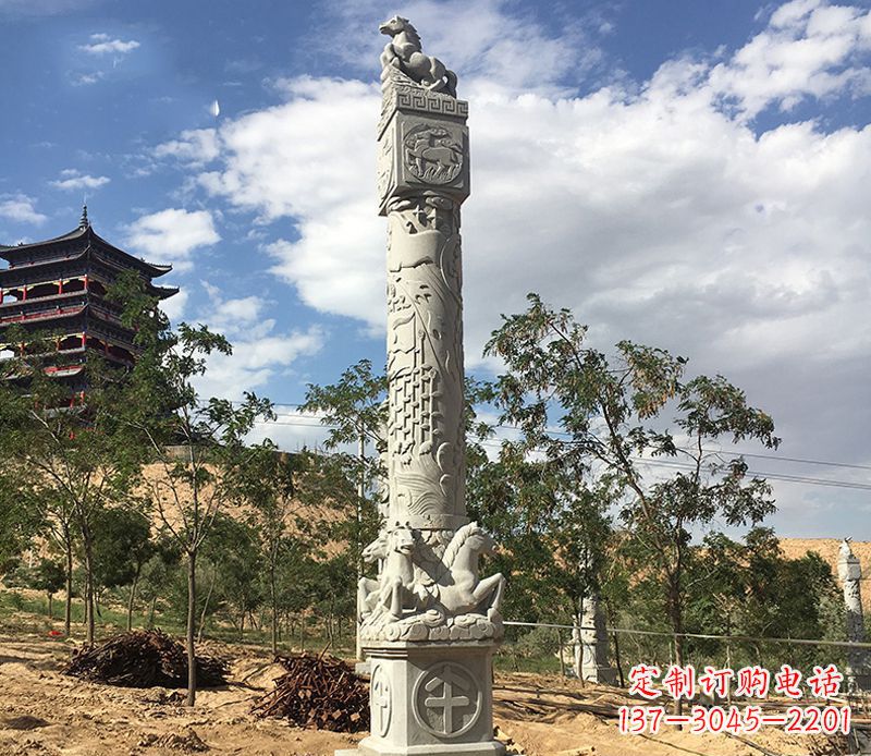 山东十二生肖午马柱石雕,深刻铭刻你的特殊瞬间