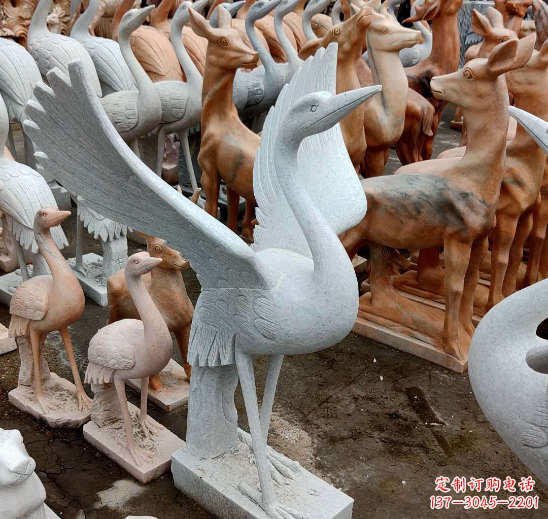 山东丹顶鹤雕塑,令您汲取自然之美