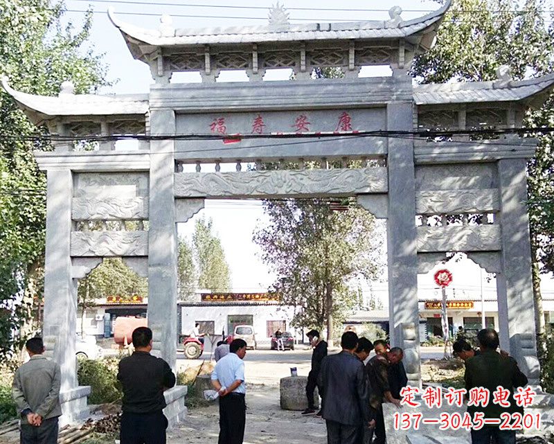 山东中领雕塑:专业制作精美的牌坊雕塑