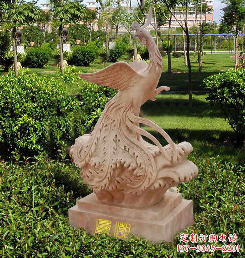山东雕刻凤凰传递祥瑞祝福