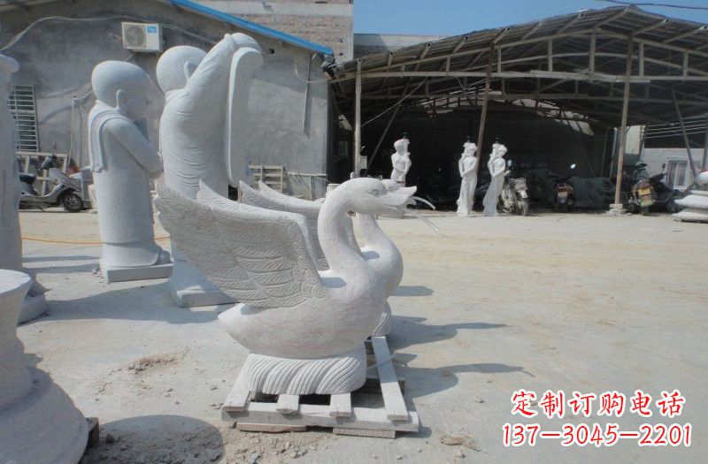 山东中领雕塑:独具特色的天鹅喷水雕塑