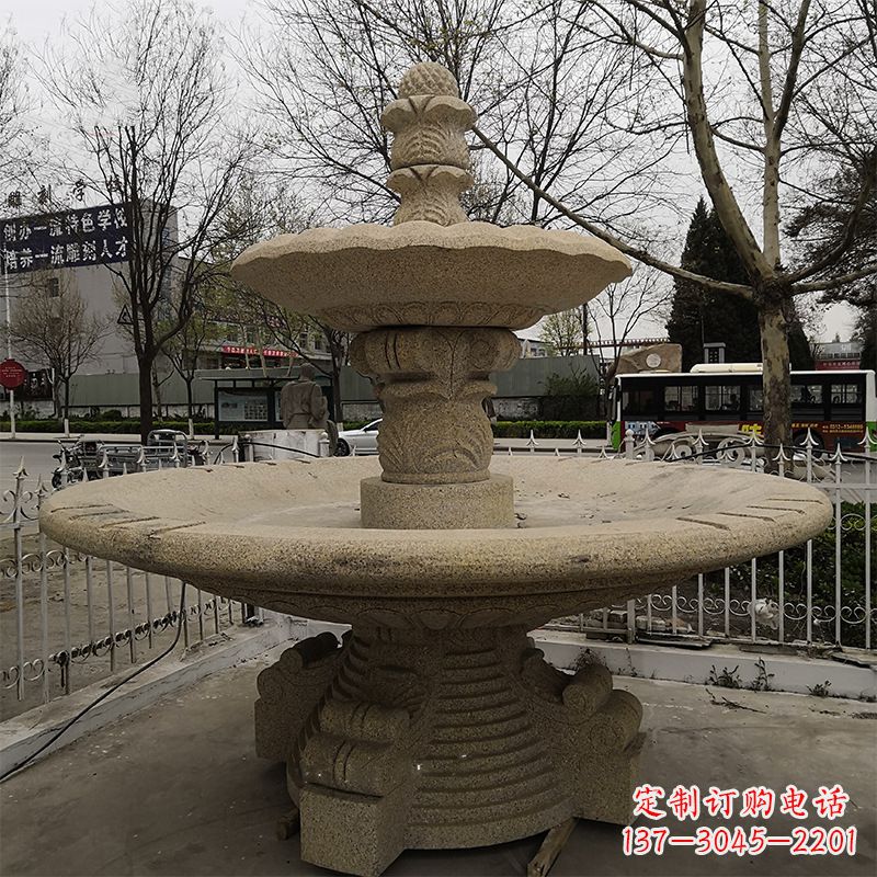 山东风水精灵,莲花开道——铸铁风水球雕塑