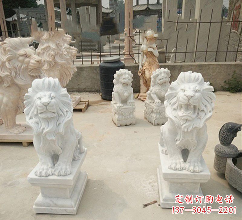 山东传承欧式历史的狮子雕塑