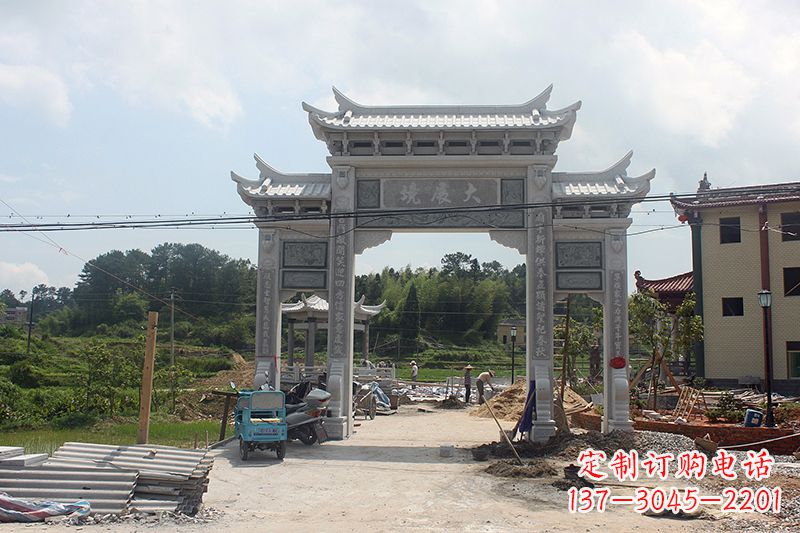 山东中领雕塑:牌坊浮雕墙仿古雕塑工艺