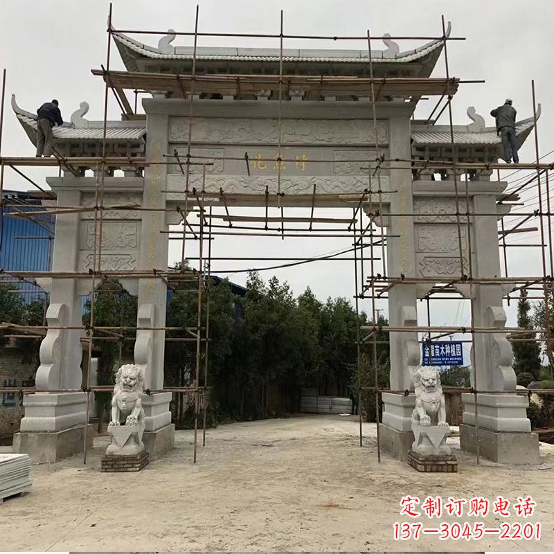 山东领雕为您定制优雅牌坊雕塑