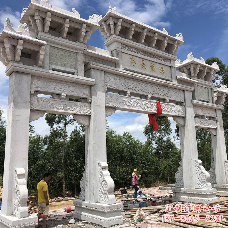 山东石雕牌坊陵墓雕塑,让你的家族历史永载史册