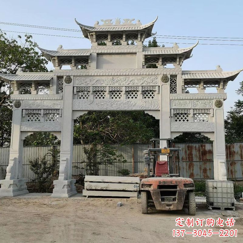 山东石雕牌坊楼兰雕塑产品介绍: