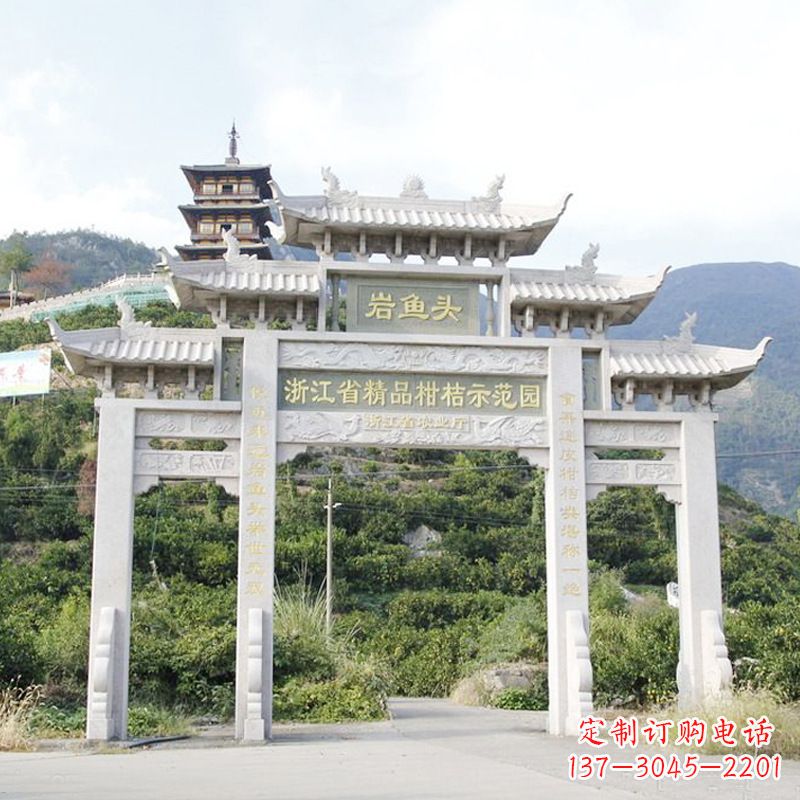 山东精美的牌楼雕塑,象征着一种贵族文化