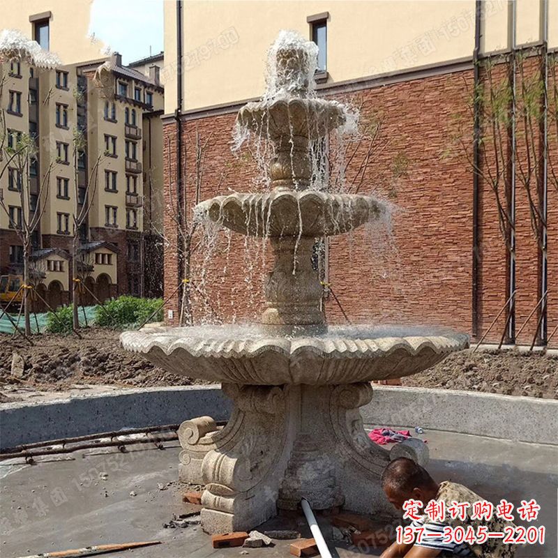 山东中领雕塑石喷泉雕塑