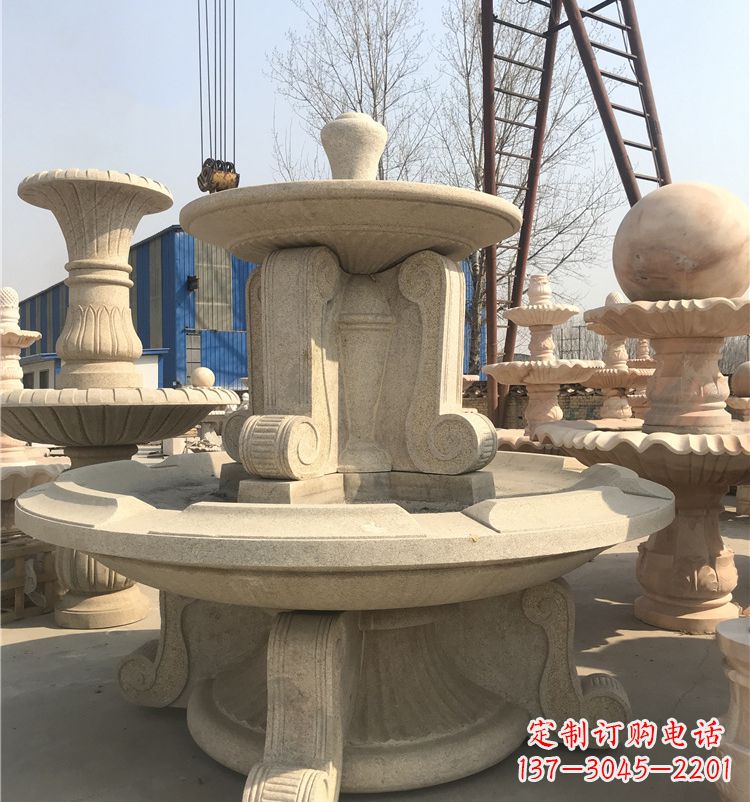 山东石雕喷泉池:定制精美的雕塑水池