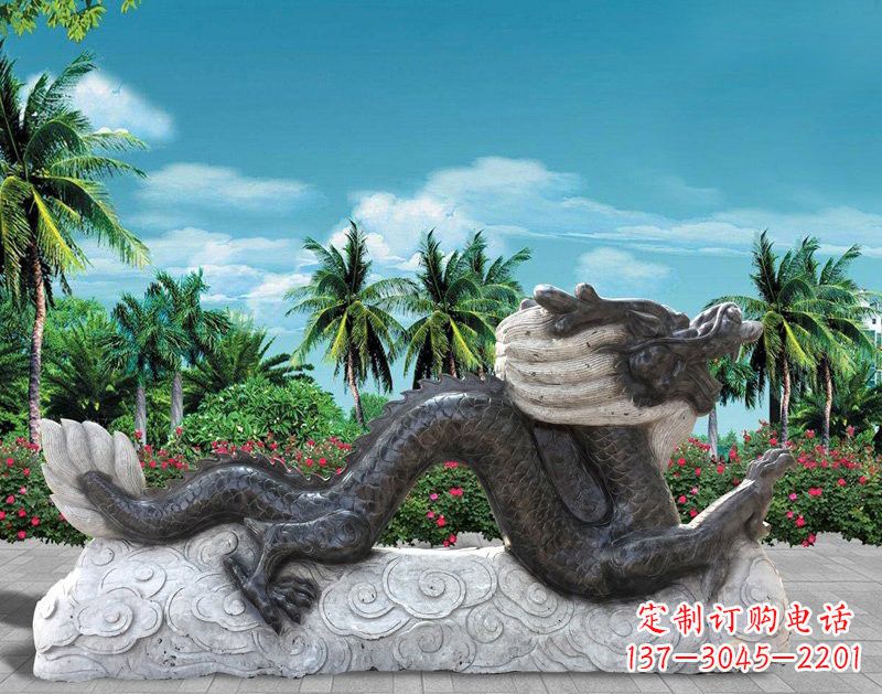 山东石雕喷水龙