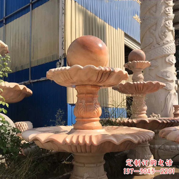 山东石雕五福临门风水球