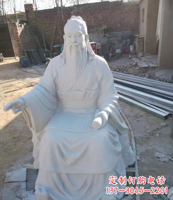 山东石雕校园孔子人物雕塑