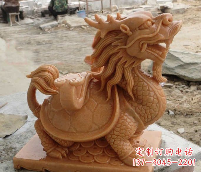 山东石雕招财龙龟