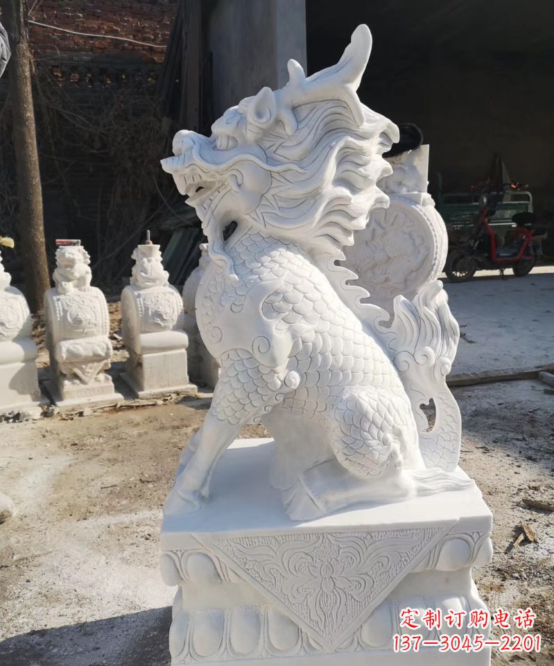 山东石雕镇宅麒麟神兽雕塑
