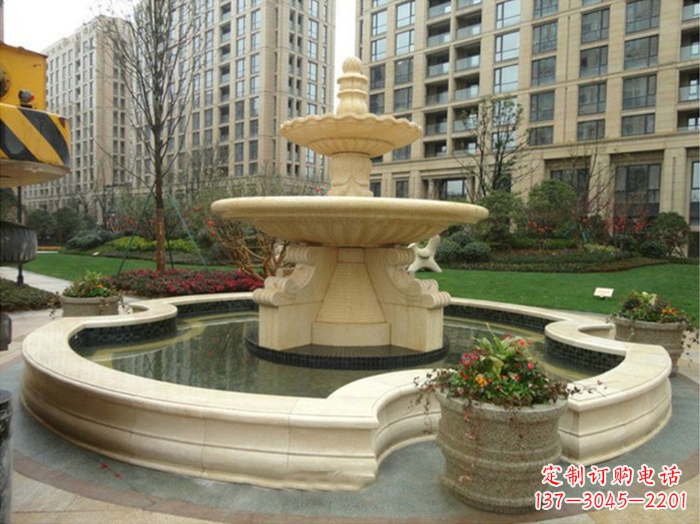 山东石雕中式喷泉