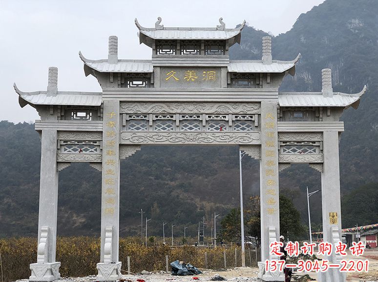 山东石牌坊 石雕
