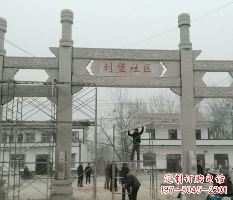 山东石牌坊道路石雕