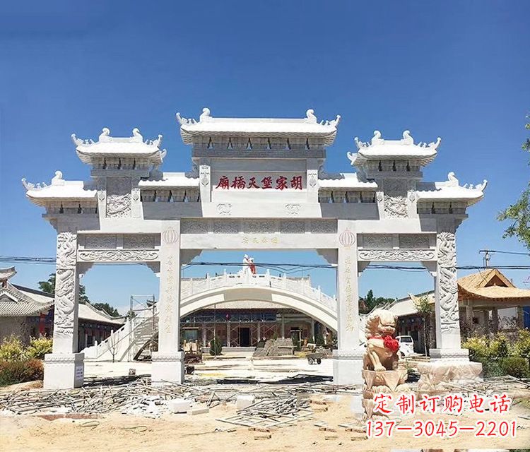 山东石牌坊的雕刻