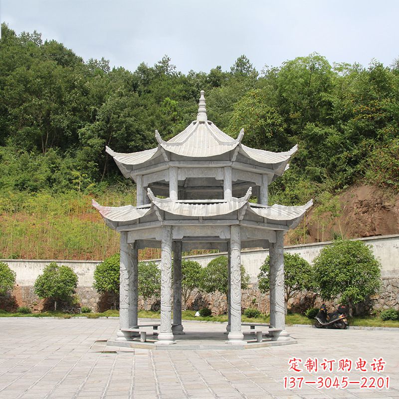 山东双层庭院石凉亭