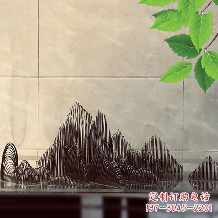 山东水景水池不锈钢假山雕塑