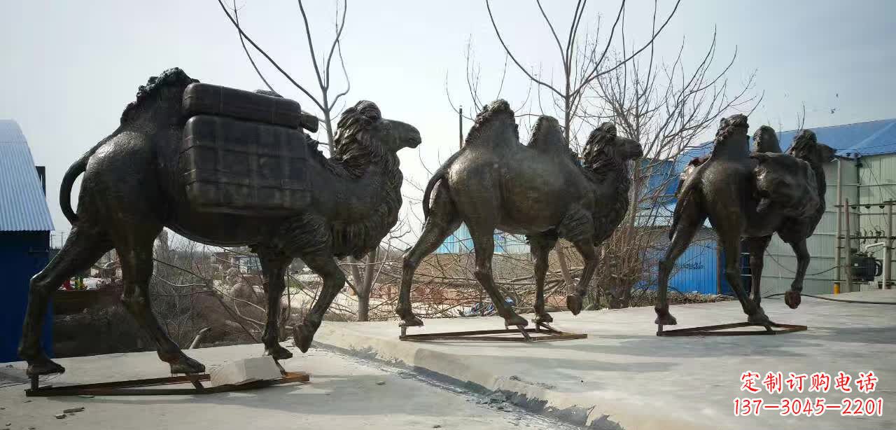 山东丝绸之路铜骆驼雕塑