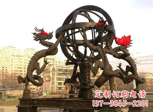 山东四龙戏珠城市景观铜雕