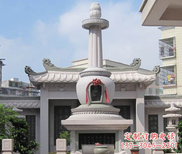 山东寺庙景观舍利塔石雕 (4)