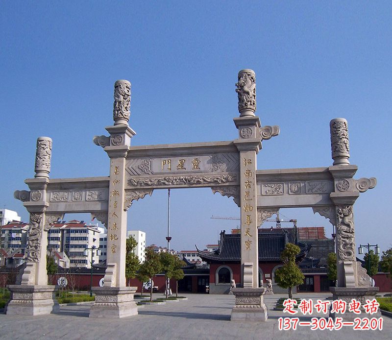山东寺庙景观石牌坊