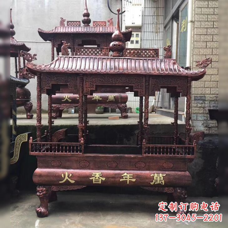 山东寺庙香火香炉雕塑