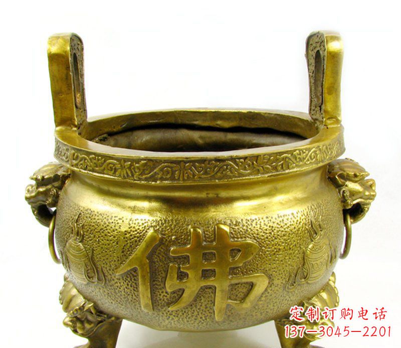 山东寺庙香炉铜雕 (6)