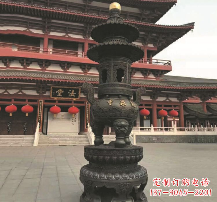 山东寺庙香炉铜雕222