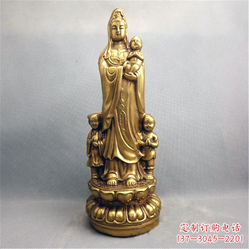 山东送子观音纯铜雕塑