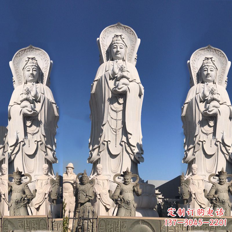 山东送子观音大型石雕塑