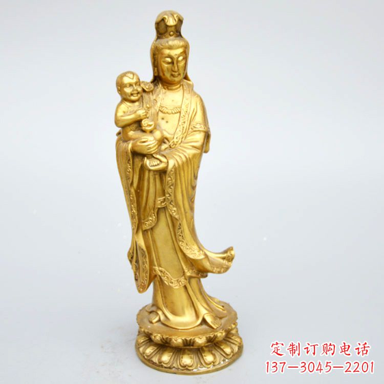 山东送子观音铜雕