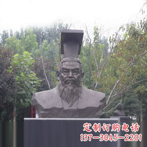 山东隋朝开国皇帝隋文帝杨坚石雕头像