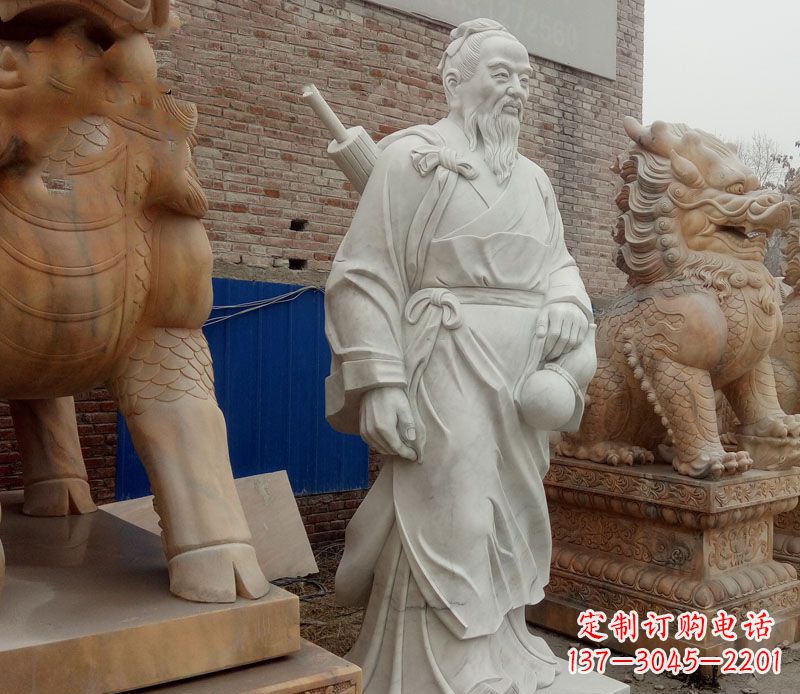 山东孙思邈大理石医学家石雕