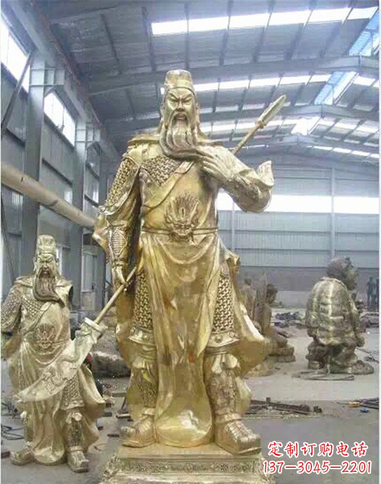 山东提刀关公武财神雕塑