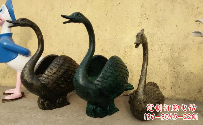 山东天鹅动物铜雕 (3)