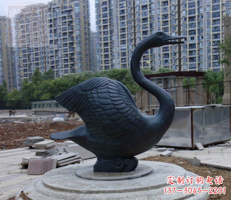 山东天鹅动物铜雕
