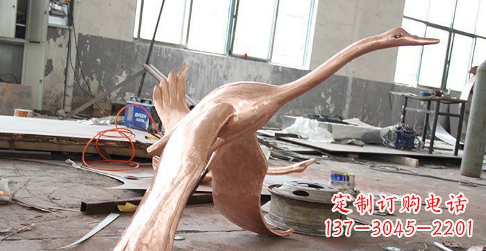 山东天鹅铸铜动物铜雕