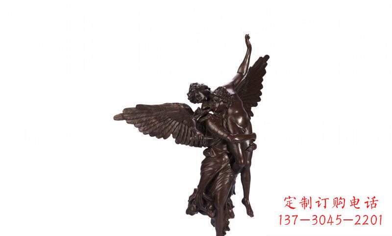 山东天使玻璃钢仿铜人物雕塑