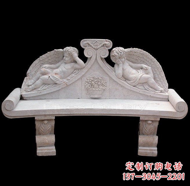 山东天使石雕座椅公园景观雕塑