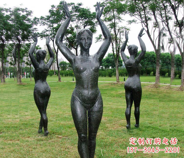 山东跳芭蕾舞的女孩铜雕