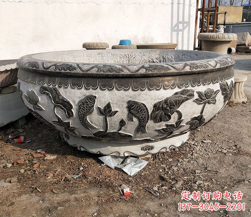 山东庭院水缸景观石雕
