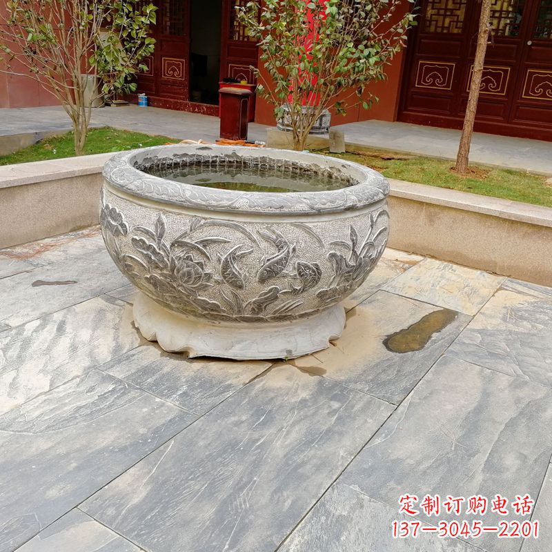 山东庭院水缸石雕
