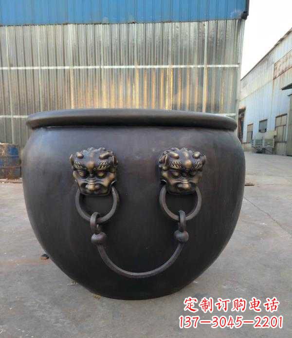 山东庭院水缸铜雕