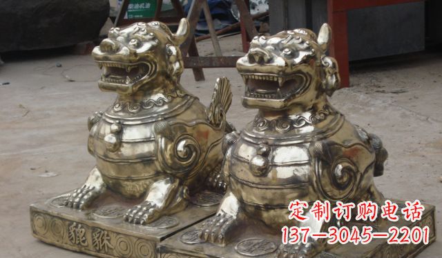 山东庭院招财貔貅动物铜雕