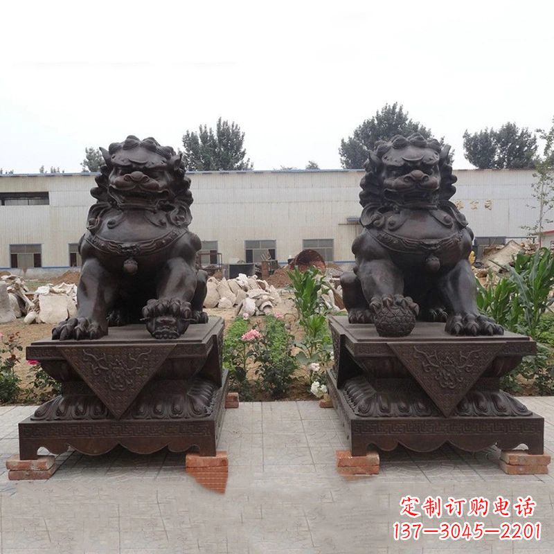 山东铜雕北京狮子